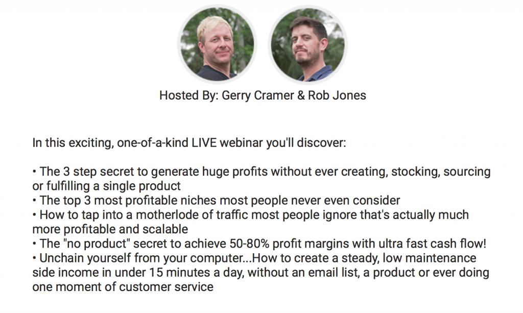 last webinar with Gerry Cramer and Rob Jones